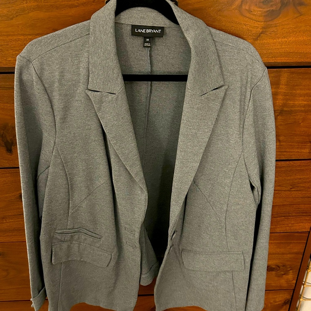 Lane Bryant plus size 22 gray blazer